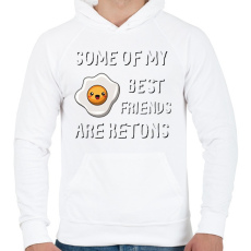 PRINTFASHION Some of my best friends are ketones - Férfi kapucnis pulóver - Fehér