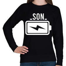 PRINTFASHION Son battery - Női pulóver - Fekete női pulóver, kardigán