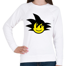 PRINTFASHION Son Goku Emoji - Női pulóver - Fehér
