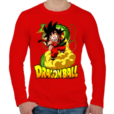 PRINTFASHION son goku - Férfi hosszú ujjú póló - Piros férfi póló