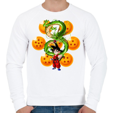 PRINTFASHION Son Goku - Férfi pulóver - Fehér férfi pulóver, kardigán