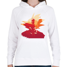 PRINTFASHION Son Goku - Női kapucnis pulóver - Fehér