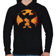 PRINTFASHION Son goku oozaru - Férfi kapucnis pulóver - Fekete