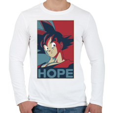 PRINTFASHION Songoku hope - Férfi hosszú ujjú póló - Fehér