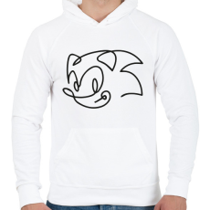 PRINTFASHION Sonic - Férfi kapucnis pulóver - Fehér