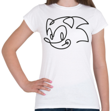 PRINTFASHION Sonic - Női póló - Fehér női póló