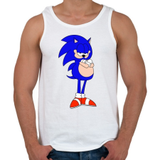 PRINTFASHION SonicGarfield - Férfi atléta - Fehér atléta, trikó