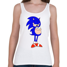 PRINTFASHION SonicGarfield - Női atléta - Fehér női trikó