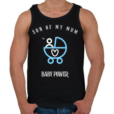 PRINTFASHION SONOFMYMUM - Férfi atléta - Fekete atléta, trikó