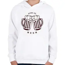 PRINTFASHION Sons of beer - Gyerek kapucnis pulóver - Fehér gyerek pulóver, kardigán