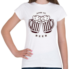 PRINTFASHION Sons of beer - Női póló - Fehér női póló