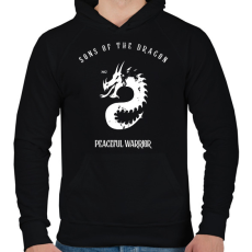 PRINTFASHION SONSOF THE DRAGON - Férfi kapucnis pulóver - Fekete