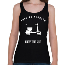 PRINTFASHION SONSOFSCOOTER - Női atléta - Fekete női trikó