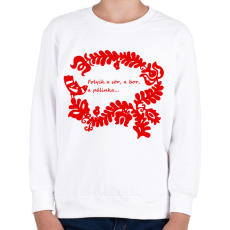 PRINTFASHION Sör bor pálinka páros minta #1 - Gyerek pulóver - Fehér