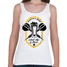 PRINTFASHION Sör és Darts - Női atléta - Fehér