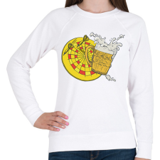 PRINTFASHION Sör és darts - Női pulóver - Fehér női pulóver, kardigán