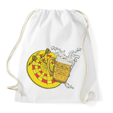 PRINTFASHION Sör és darts - Sportzsák, Tornazsák - Fehér tornazsák