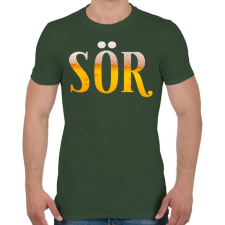 PRINTFASHION Sör - Férfi póló - Katonazöld férfi póló