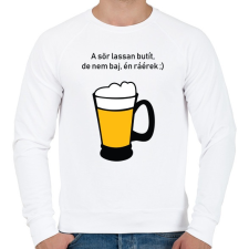 PRINTFASHION sör - Férfi pulóver - Fehér férfi pulóver, kardigán