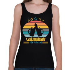 PRINTFASHION Sör ivászat - Női atléta - Fekete női trikó