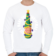 PRINTFASHION Sör karácsonyfa - Férfi pulóver - Fehér