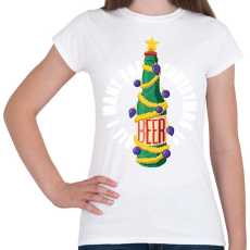 PRINTFASHION Sör karácsonyfa - Női póló - Fehér