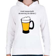 PRINTFASHION sör - Női kapucnis pulóver - Fehér női pulóver, kardigán