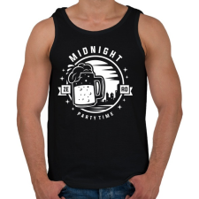 PRINTFASHION Sör Party - Férfi atléta - Fekete atléta, trikó