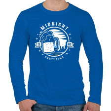PRINTFASHION Sör Party - Férfi hosszú ujjú póló - Királykék férfi póló