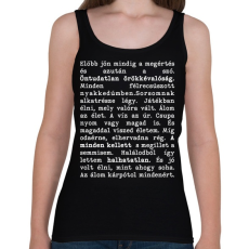 PRINTFASHION Sorok között - Női atléta - Fekete