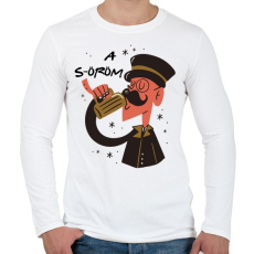 PRINTFASHION Söröm - S-öröm - Férfi hosszú ujjú póló - Fehér