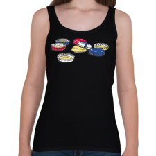 PRINTFASHION Sörös kupakok - Női atléta - Fekete női trikó