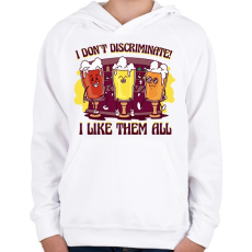 PRINTFASHION Sörözés - Gyerek kapucnis pulóver - Fehér