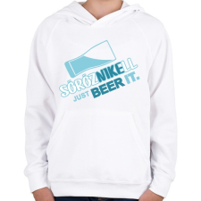 PRINTFASHION sörözni kell másik - Gyerek kapucnis pulóver - Fehér gyerek pulóver, kardigán