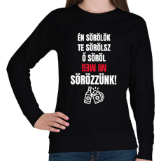 PRINTFASHION SÖRÖZZÜNK! - Női pulóver - Fekete