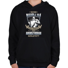 PRINTFASHION Sose becsülj alá, augusztusban születtem - Gyerek kapucnis pulóver - Fekete gyerek pulóver, kardigán