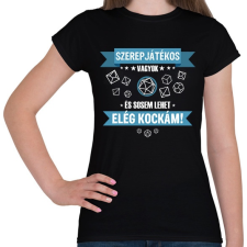 PRINTFASHION Sosem lehet elég kockám - Női póló - Fekete női póló