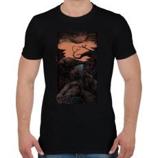 PRINTFASHION Sötét egyszarvú - Férfi póló - Fekete