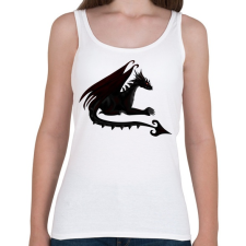 PRINTFASHION Sötét sárkány - Női atléta - Fehér női trikó