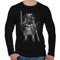 PRINTFASHION Sötét Viking - Férfi hosszú ujjú póló - Fekete