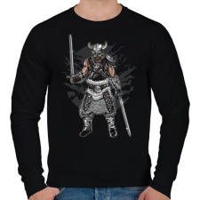 PRINTFASHION Sötét Viking - Férfi pulóver - Fekete férfi pulóver, kardigán