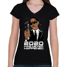 PRINTFASHION Sötét Zsaruk 2020 - Női V-nyakú póló - Fekete
