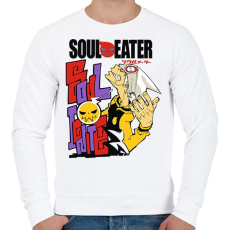 PRINTFASHION Soul eater - Férfi pulóver - Fehér