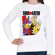 PRINTFASHION Soul eater - Női pulóver - Fehér női pulóver, kardigán