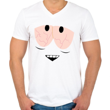 PRINTFASHION South Park  - Férfi V-nyakú póló - Fehér férfi póló