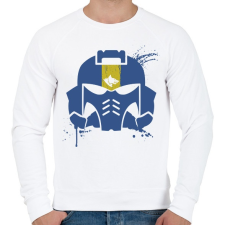 PRINTFASHION Space Wolves helmet - Férfi pulóver - Fehér férfi pulóver, kardigán