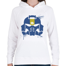 PRINTFASHION Space Wolves helmet - Női kapucnis pulóver - Fehér női pulóver, kardigán