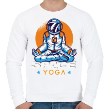 PRINTFASHION Space Yoga - Férfi pulóver - Fehér férfi pulóver, kardigán