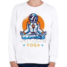 PRINTFASHION Space Yoga - Gyerek pulóver - Fehér gyerek pulóver, kardigán