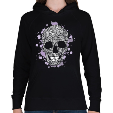 PRINTFASHION Spagetti koponya - Női kapucnis pulóver - Fekete női pulóver, kardigán